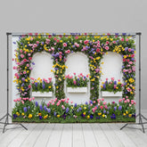 Aperturee - Aperturee Floral Triple Arch Doors Elegant Wedding Backdrop